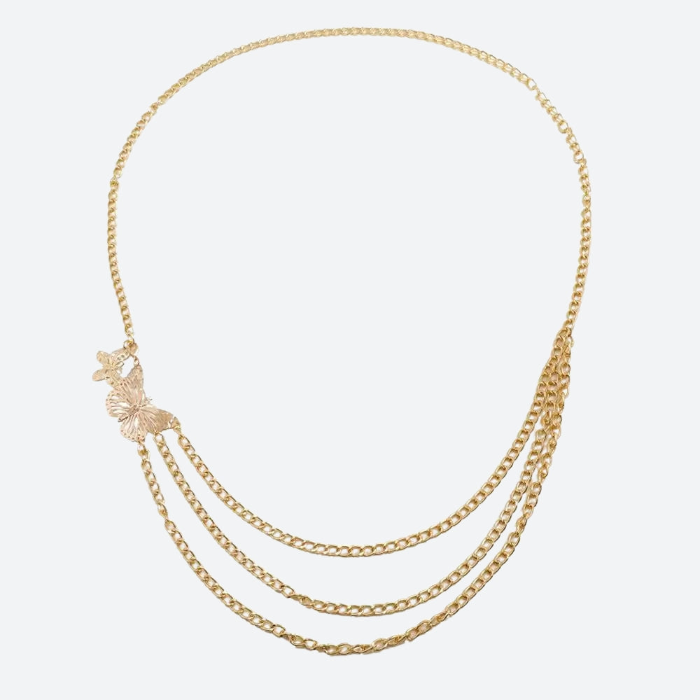 Stylish Work Outfits, Outfit Summer Ideas Butterfly Layered Belly Chain Stylish Work Outfits, Outfit Summer Ideas Butterfly Layered Belly Chain