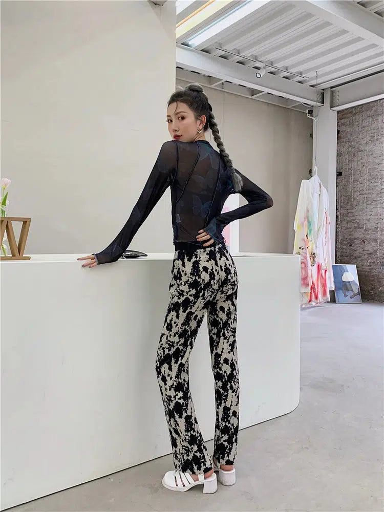 Stylish Work Outfits, Outfit Summer Ideas Butterfly Seam Detailed Mesh Top Stylish Work Outfits, Outfit Summer Ideas Butterfly Seam Detailed Mesh Top