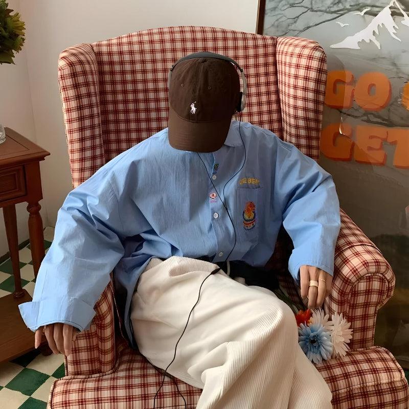 Stylish Work Outfits, Outfit Summer Ideas Cake Bear Embroidered Shirt Stylish Work Outfits, Outfit Summer Ideas Cake Bear Embroidered Shirt