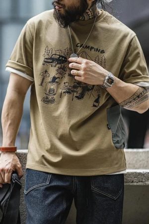 Stylish Work Outfits, Outfit Summer Ideas Camping Pocket Tee