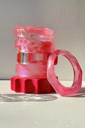 Stylish Work Outfits, Outfit Summer Ideas Candy Chunky Resin Bracelet