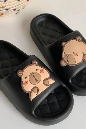 Stylish Work Outfits, Outfit Summer Ideas Capybara Rubber Slippers