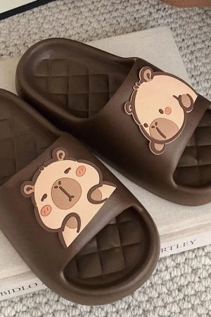 Stylish Work Outfits, Outfit Summer Ideas Capybara Rubber Slippers