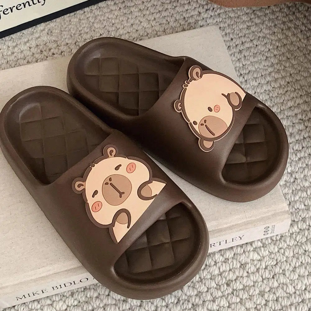 Stylish Work Outfits, Outfit Summer Ideas Capybara Rubber Slippers Stylish Work Outfits, Outfit Summer Ideas Capybara Rubber Slippers