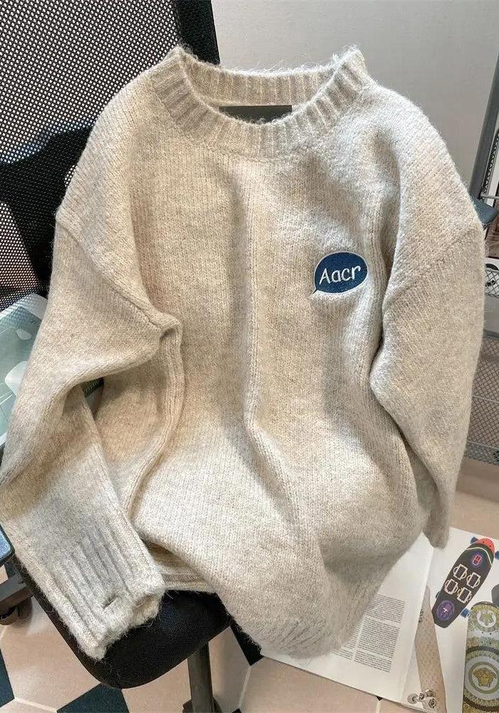 Stylish Work Outfits, Outfit Summer Ideas Cartoon Embroidered Knitted Sweater Stylish Work Outfits, Outfit Summer Ideas Cartoon Embroidered Knitted Sweater