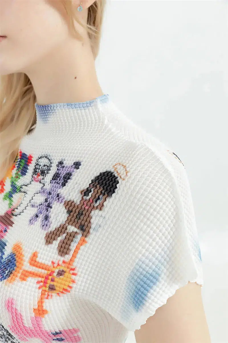 Stylish Work Outfits, Outfit Summer Ideas Cartoon Figures Printed Top Stylish Work Outfits, Outfit Summer Ideas Cartoon Figures Printed Top