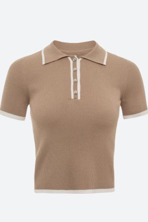 Stylish Work Outfits, Outfit Summer Ideas Casual Contrast Corduroy Top