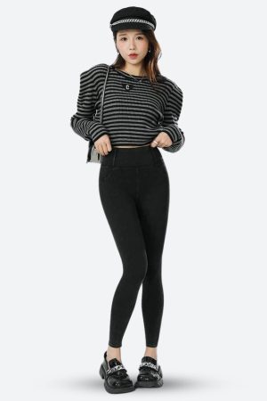 Stylish Work Outfits, Outfit Summer Ideas Casual High Rise Fit Denim Jeggings