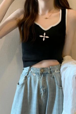 Stylish Work Outfits, Outfit Summer Ideas Casual Knitted Crop Top