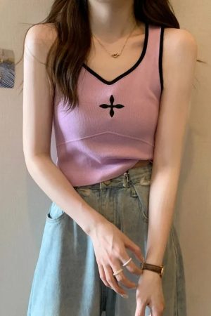 Stylish Work Outfits, Outfit Summer Ideas Casual Knitted Crop Top