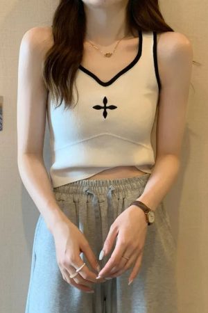 Stylish Work Outfits, Outfit Summer Ideas Casual Knitted Crop Top