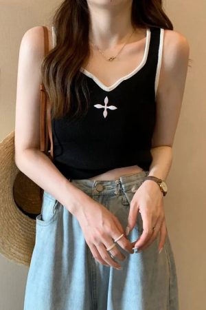 Stylish Work Outfits, Outfit Summer Ideas Casual Knitted Crop Top