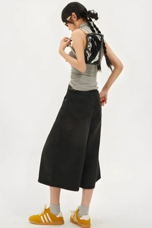 Stylish Work Outfits, Outfit Summer Ideas Casual Wide Leg Denim Shorts