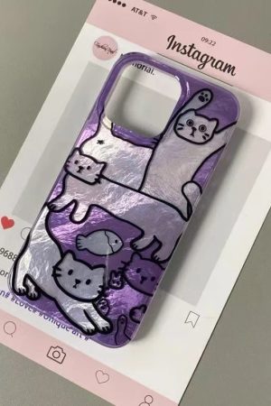 Stylish Work Outfits, Outfit Summer Ideas Cat Metallic Phone Case