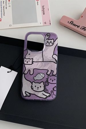 Stylish Work Outfits, Outfit Summer Ideas Cat Metallic Phone Case