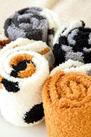 Stylish Work Outfits, Outfit Summer Ideas Cat Paw Plush Socks