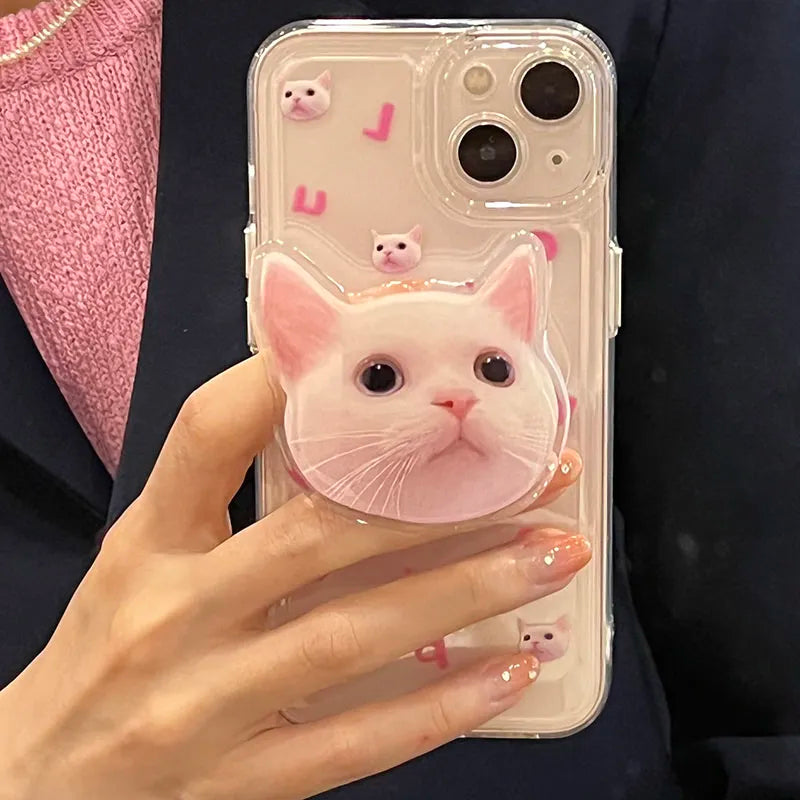 Stylish Work Outfits, Outfit Summer Ideas Cat Popsocket Clear Phone Case