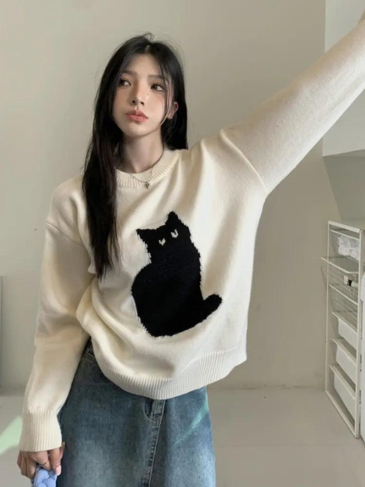 Stylish Work Outfits, Outfit Summer Ideas Cat Sweater Stylish Work Outfits, Outfit Summer Ideas Cat Sweater