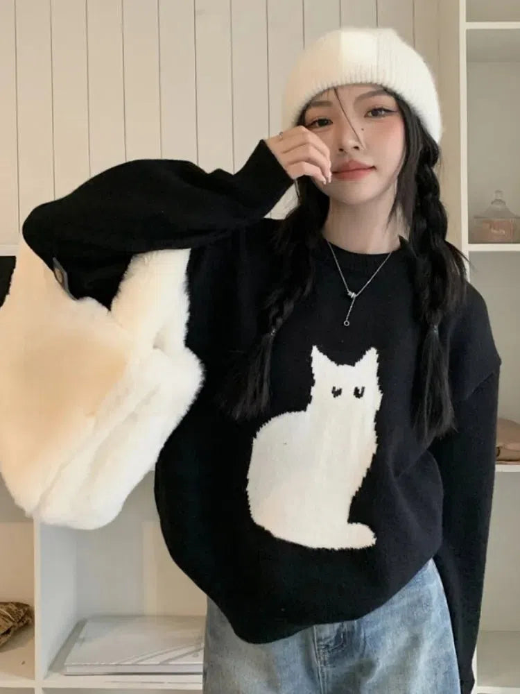 Stylish Work Outfits, Outfit Summer Ideas Cat Sweater Stylish Work Outfits, Outfit Summer Ideas Cat Sweater
