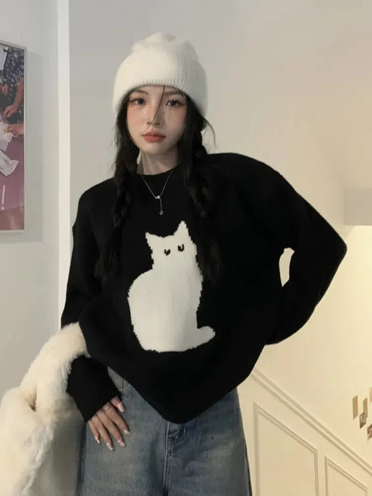 Stylish Work Outfits, Outfit Summer Ideas Cat Sweater Stylish Work Outfits, Outfit Summer Ideas Cat Sweater
