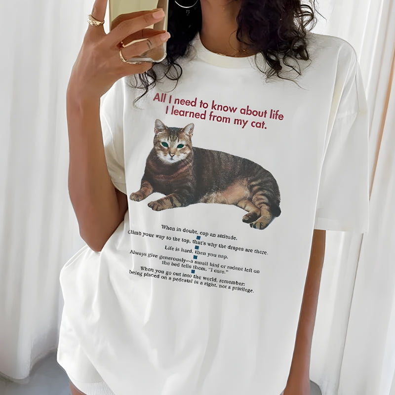 Stylish Work Outfits, Outfit Summer Ideas Cat Tee