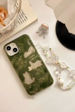 Stylish Work Outfits, Outfit Summer Ideas Cats & Flowers Phone Case