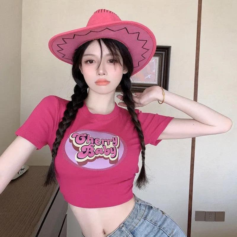 Stylish Work Outfits, Outfit Summer Ideas Cherry Baby Crop Top