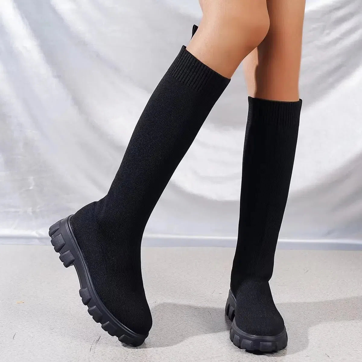 Stylish Work Outfits, Outfit Summer Ideas Chunky Sock Boots
