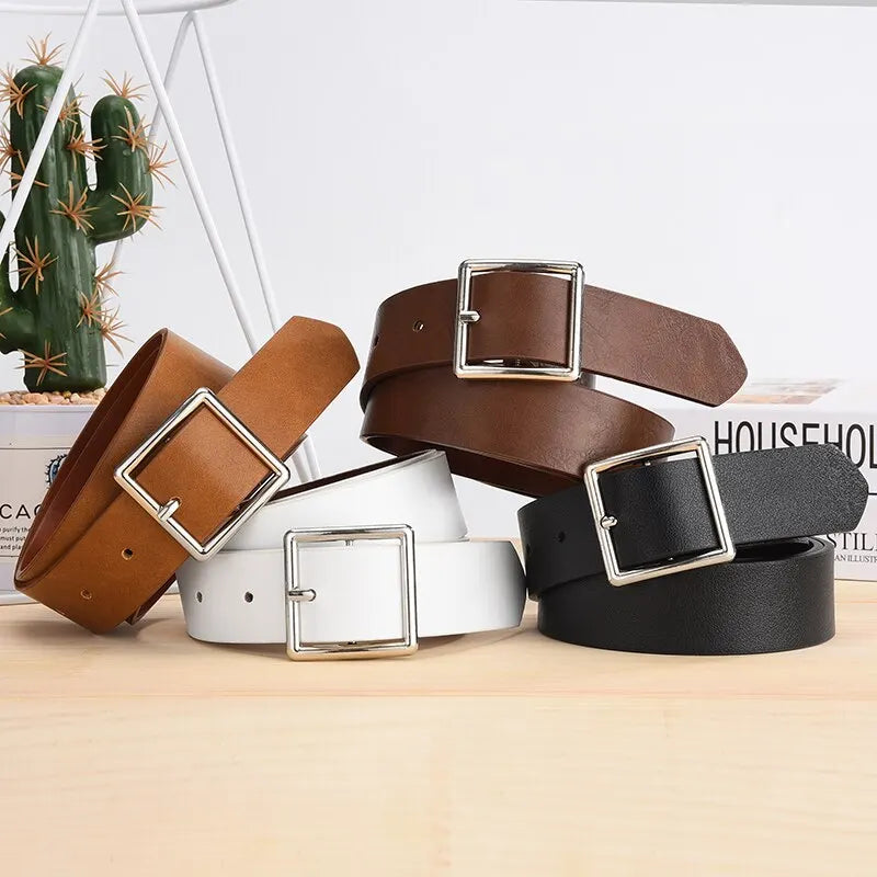 Stylish Work Outfits, Outfit Summer Ideas Classic Faux Leather Belt