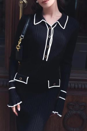 Stylish Work Outfits, Outfit Summer Ideas Classic Ribbed Midi Dress