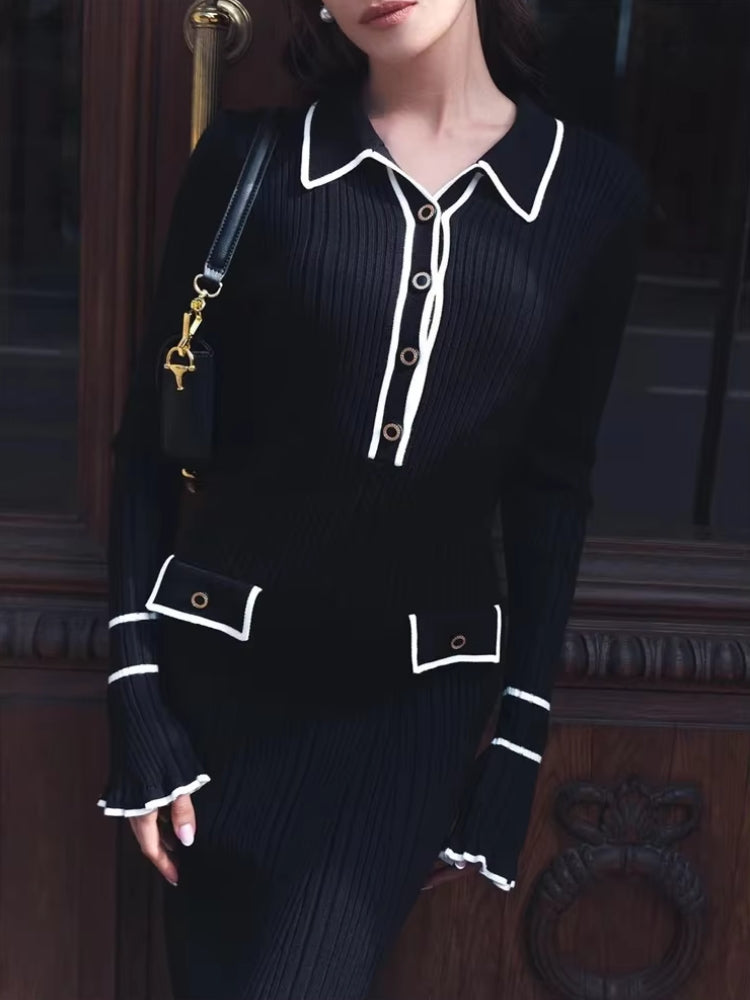 Stylish Work Outfits, Outfit Summer Ideas Classic Ribbed Midi Dress Stylish Work Outfits, Outfit Summer Ideas Classic Ribbed Midi Dress