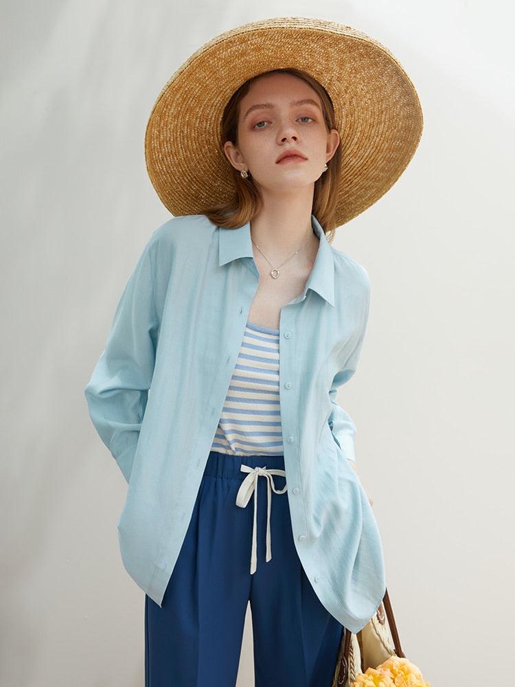 Stylish Work Outfits, Outfit Summer Ideas Classic Soft Color Shirt