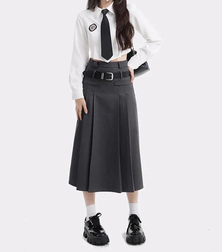 Stylish Work Outfits, Outfit Summer Ideas College Girl Pleated Midi Skirt