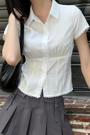 Stylish Work Outfits, Outfit Summer Ideas College Shirt With Striped Tie