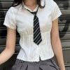 Stylish Work Outfits, Outfit Summer Ideas College Shirt With Striped Tie