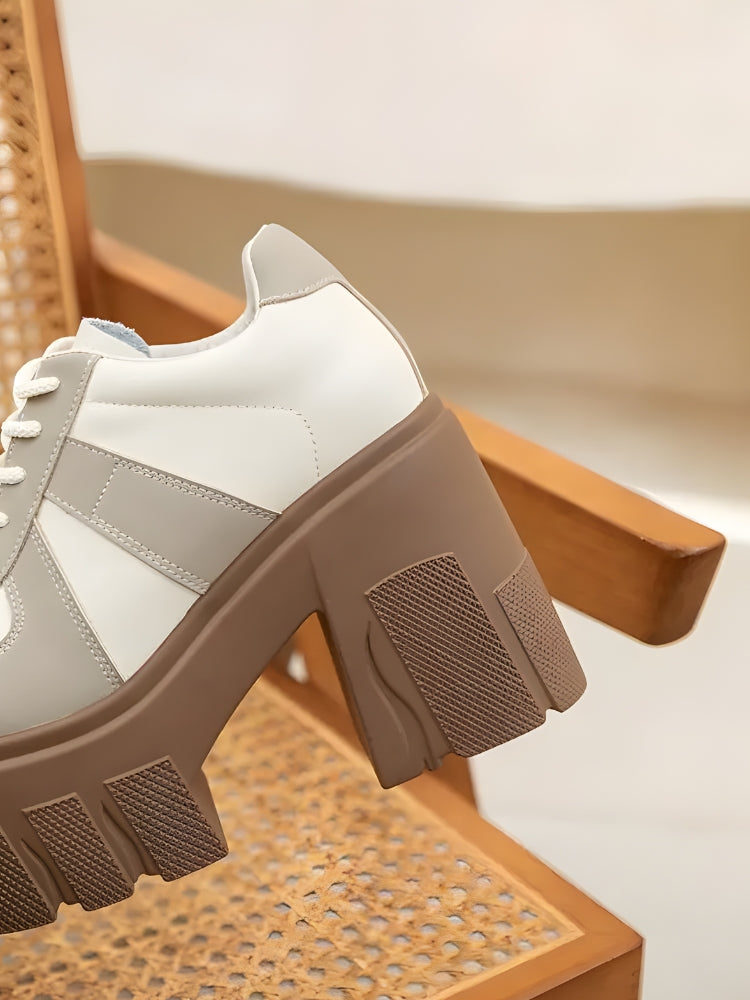 Stylish Work Outfits, Outfit Summer Ideas Color Block Platform Oxford Heels Stylish Work Outfits, Outfit Summer Ideas Color Block Platform Oxford Heels