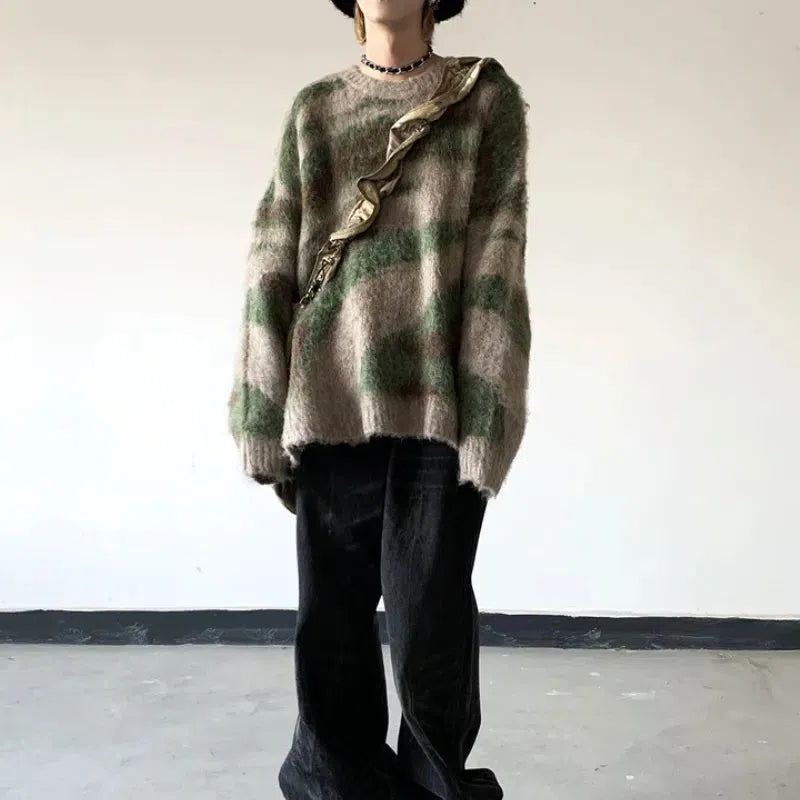 Stylish Work Outfits, Outfit Summer Ideas Colorful Patterned Knitted Sweater Stylish Work Outfits, Outfit Summer Ideas Colorful Patterned Knitted Sweater