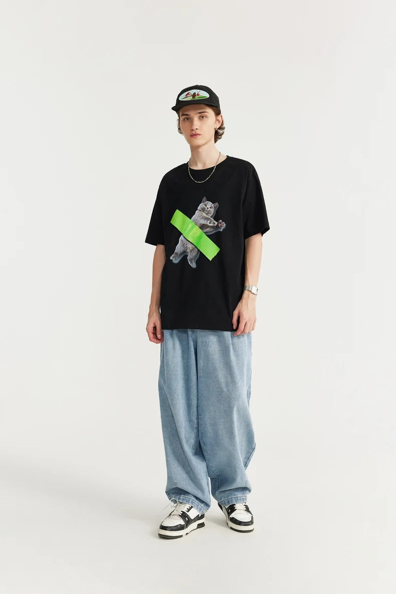 Stylish Work Outfits, Outfit Summer Ideas Contemporary Cat Art Tee Stylish Work Outfits, Outfit Summer Ideas Contemporary Cat Art Tee