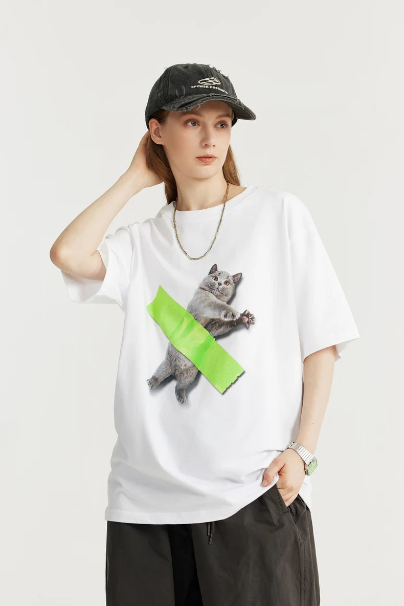 Stylish Work Outfits, Outfit Summer Ideas Contemporary Cat Art Tee