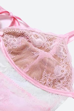 Stylish Work Outfits, Outfit Summer Ideas Coquette Bow Backless Lace Top