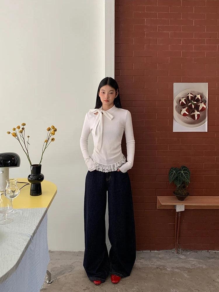 Stylish Work Outfits, Outfit Summer Ideas Coquette Bow Neck Blouse Stylish Work Outfits, Outfit Summer Ideas Coquette Bow Neck Blouse