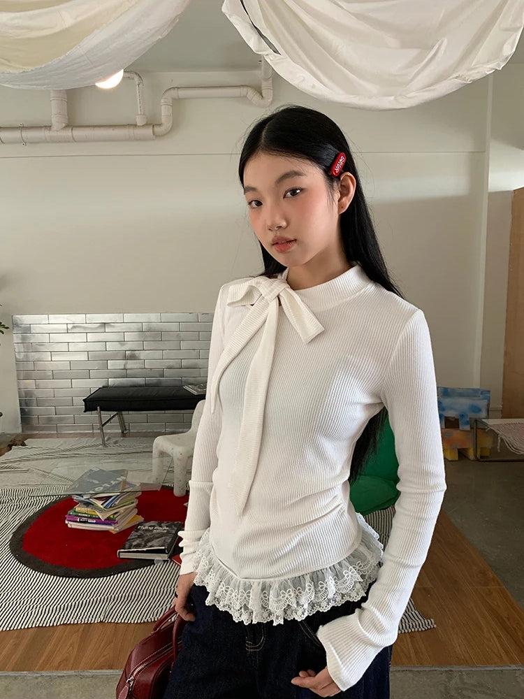 Stylish Work Outfits, Outfit Summer Ideas Coquette Bow Neck Blouse