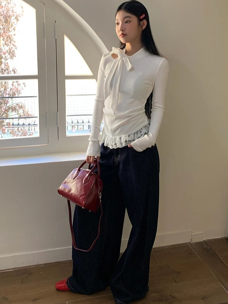 Stylish Work Outfits, Outfit Summer Ideas Coquette Bow Neck Blouse Stylish Work Outfits, Outfit Summer Ideas Coquette Bow Neck Blouse