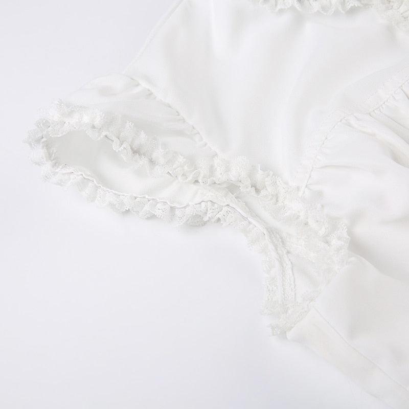 Stylish Work Outfits, Outfit Summer Ideas Coquette Cap Sleeve Lace Up Top Stylish Work Outfits, Outfit Summer Ideas Coquette Cap Sleeve Lace Up Top