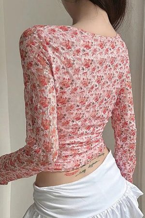 Stylish Work Outfits, Outfit Summer Ideas Coquette Floral Top