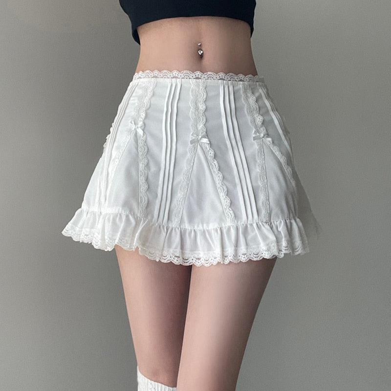 Stylish Work Outfits, Outfit Summer Ideas Coquette Frill Hem Mini Skirt Stylish Work Outfits, Outfit Summer Ideas Coquette Frill Hem Mini Skirt