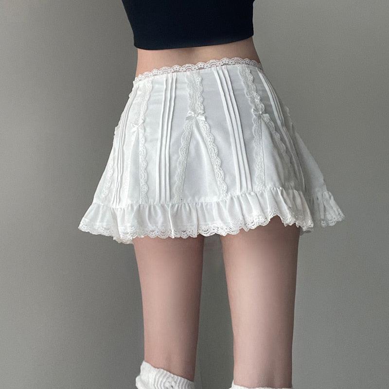 Stylish Work Outfits, Outfit Summer Ideas Coquette Frill Hem Mini Skirt Stylish Work Outfits, Outfit Summer Ideas Coquette Frill Hem Mini Skirt