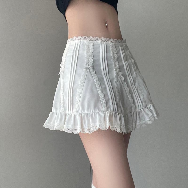Stylish Work Outfits, Outfit Summer Ideas Coquette Frill Hem Mini Skirt Stylish Work Outfits, Outfit Summer Ideas Coquette Frill Hem Mini Skirt