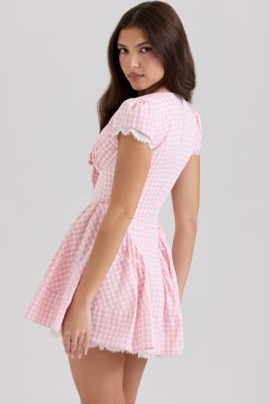 Stylish Work Outfits, Outfit Summer Ideas Coquette Gingham Mini Dress