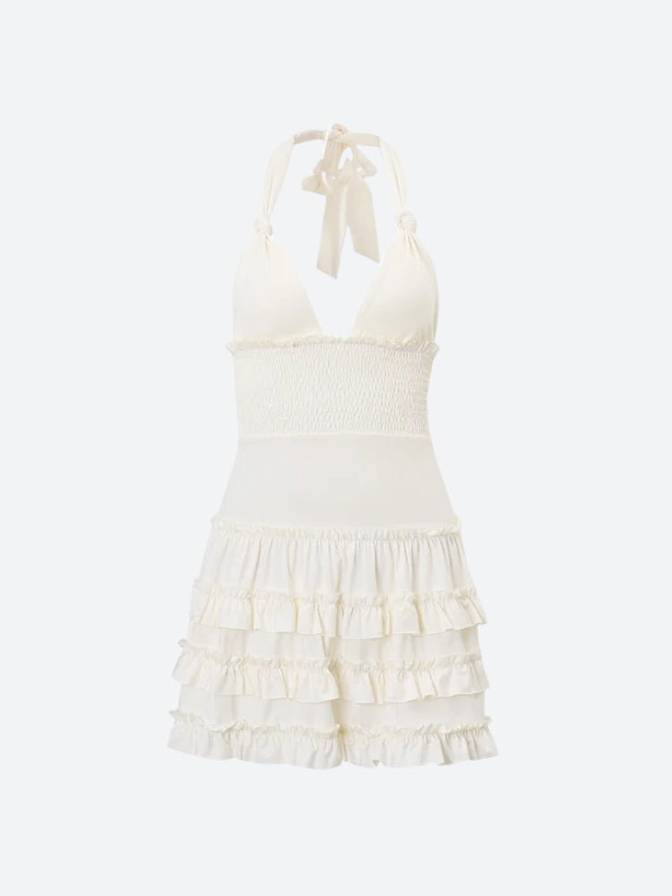 Stylish Work Outfits, Outfit Summer Ideas Coquette Halter Neck Mini Dress Stylish Work Outfits, Outfit Summer Ideas Coquette Halter Neck Mini Dress